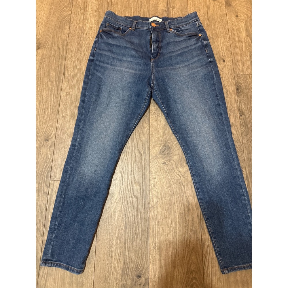 LOFT Womens High Waist Skinny Jeans Blue Medium Wash Denim Size 10P 30